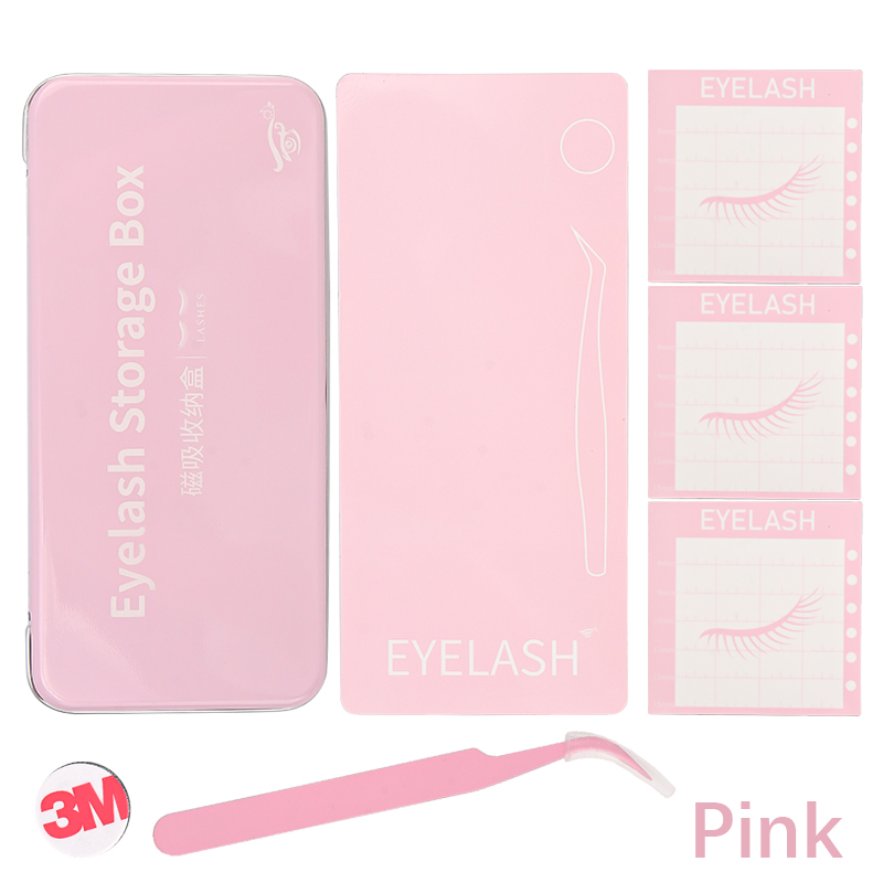 Individual Lash Tray - マグネット式まつげエクステンション収納ボックス プロ用まつげオーガナイザーケース マグネット式ディスプレイパレットトレイ付き 美容メイクアップツール