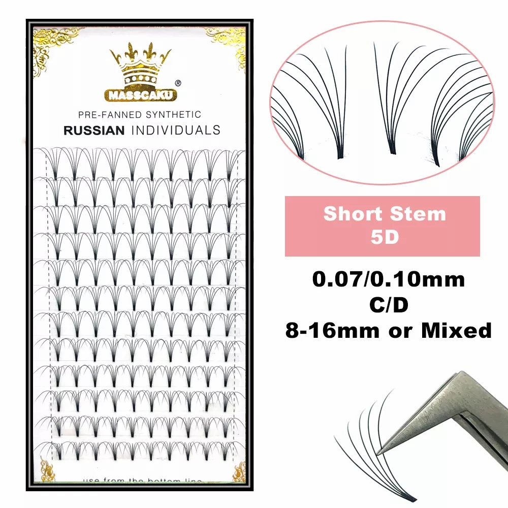 MASSCAKU 既成ロシアボリュームショートステムまつげエ - Individual Lash Tray のレビューと価格