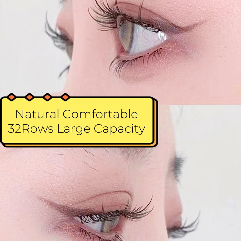 32列マンガラッシュまつげブック高品質クラスターラッシュマン - Eyelash Extension For Men のレビューと価格