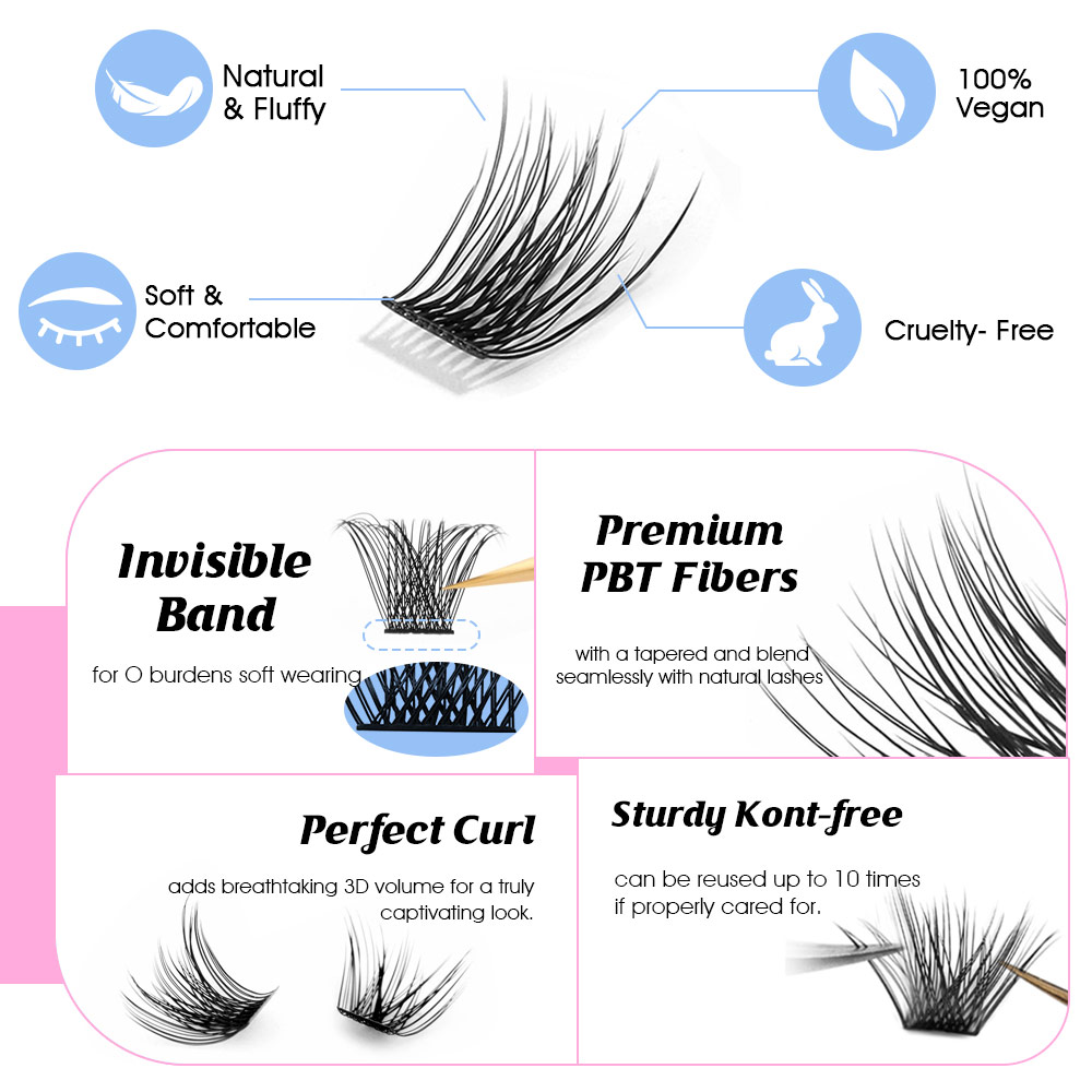 144本入り大容量YUANZHIJIEつけまつげDIYシング - Eyelash Extension Single Lash のレビューと価格
