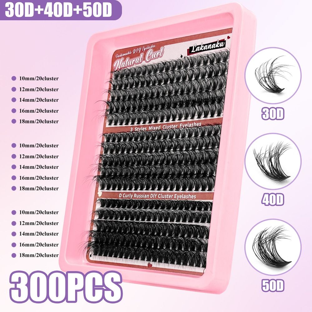長さ9-16mmのつけまつげ 3Dボリューム ナチュラルルッ - Eyelash Extension Kits のレビューと価格