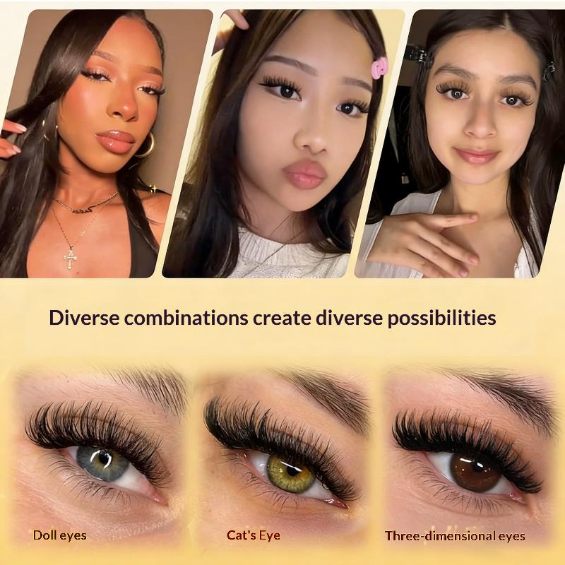 新しいDIYまつげエクステキット、接着剤不要の個別まつげクラ - Eyelash Extension Kits のレビューと価格