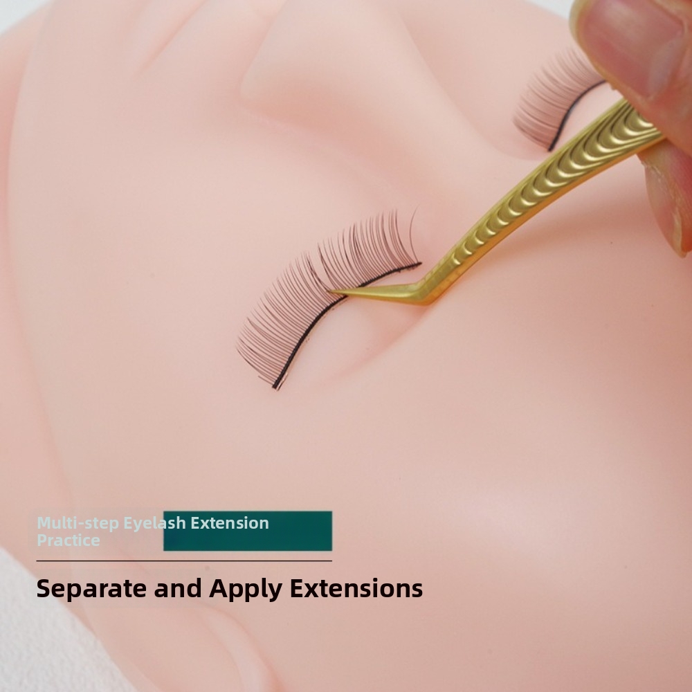 新しいソフトまつげエクステ練習用モデル、再利用可能なシリコン - Eyelash Extension For Men のレビューと価格