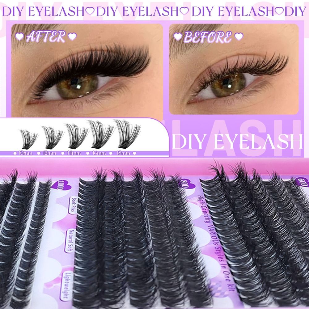 9-18mmの長さのつけまつげ、ボンド＆シールタイプ、ウィス - Eyelash Extension Kits のレビューと価格