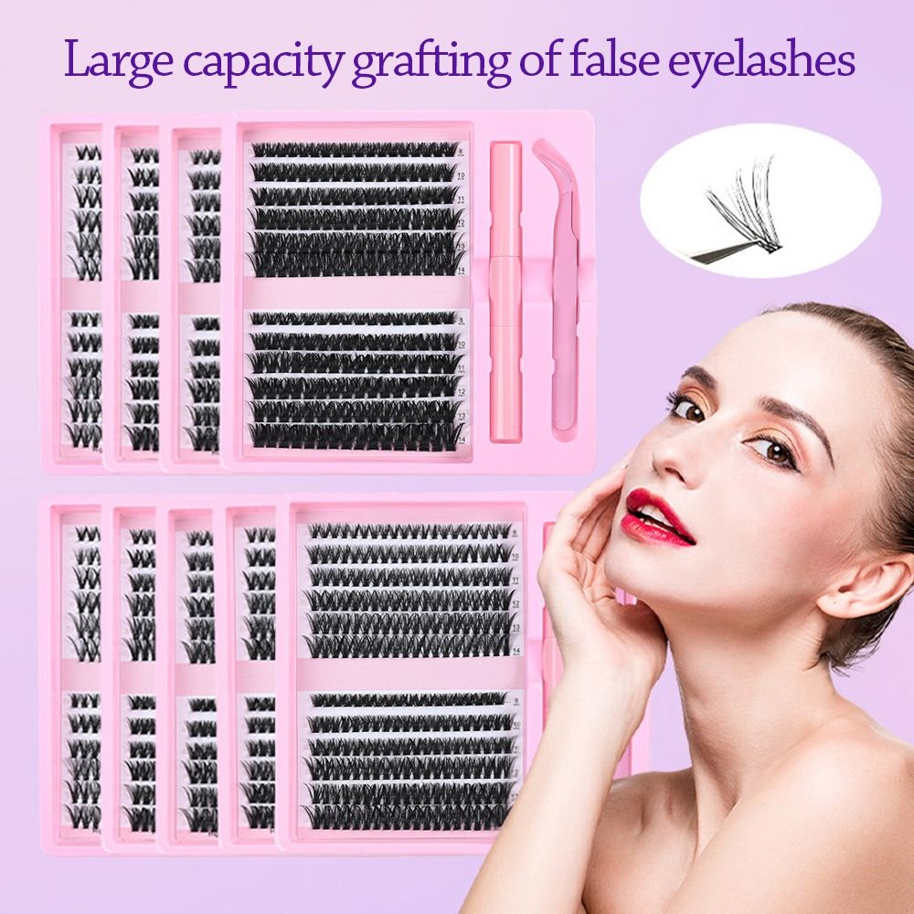 12列のナチュラルルックつけまつげ、ウィスピー風、接着＆固定 - Eyelash Extension Kits のレビューと価格