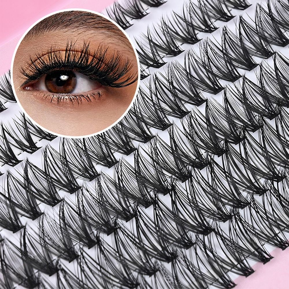 12列のナチュラルルックつけまつげ、ウィスピー風、接着＆固定 - Eyelash Extension Kits のレビューと価格