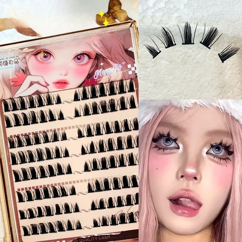 小悪魔つけまつげホットマンガ再利用可能な偽ラッシュ厚いミンク - Eyelash Extension Single Lash のレビューと価格