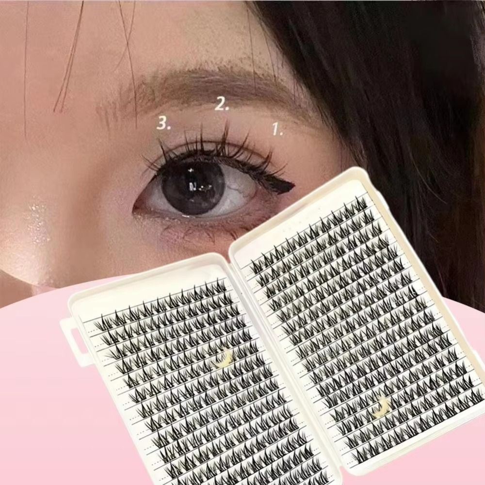 ナチュラルルックつけまつげ　ウィスピー風クラスターデザイン　 - Eyelash Extension Kits のレビューと価格